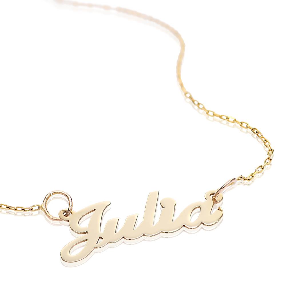 Hollywood Small Name Necklace in 14k Gold-3 product photo