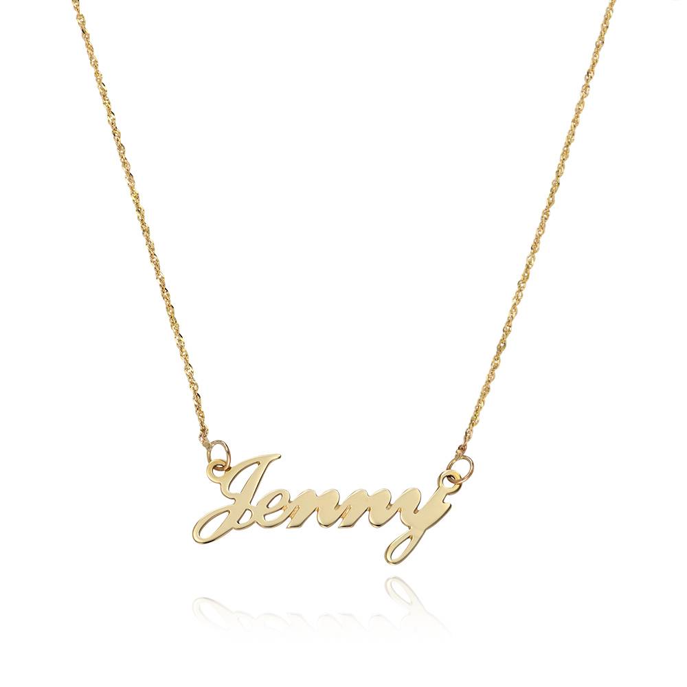 Hollywood Small Name Necklace in 14k Gold-1 product photo