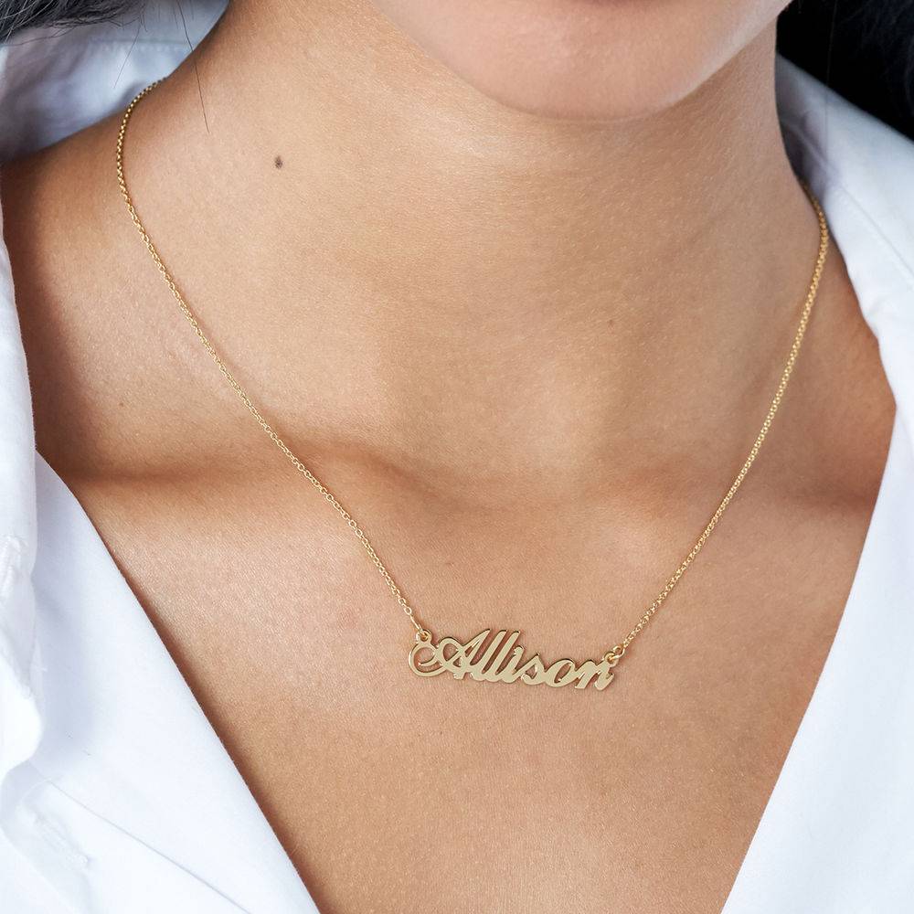 Hollywood Small Name Necklace in 18k Gold Vermeil-2 product photo
