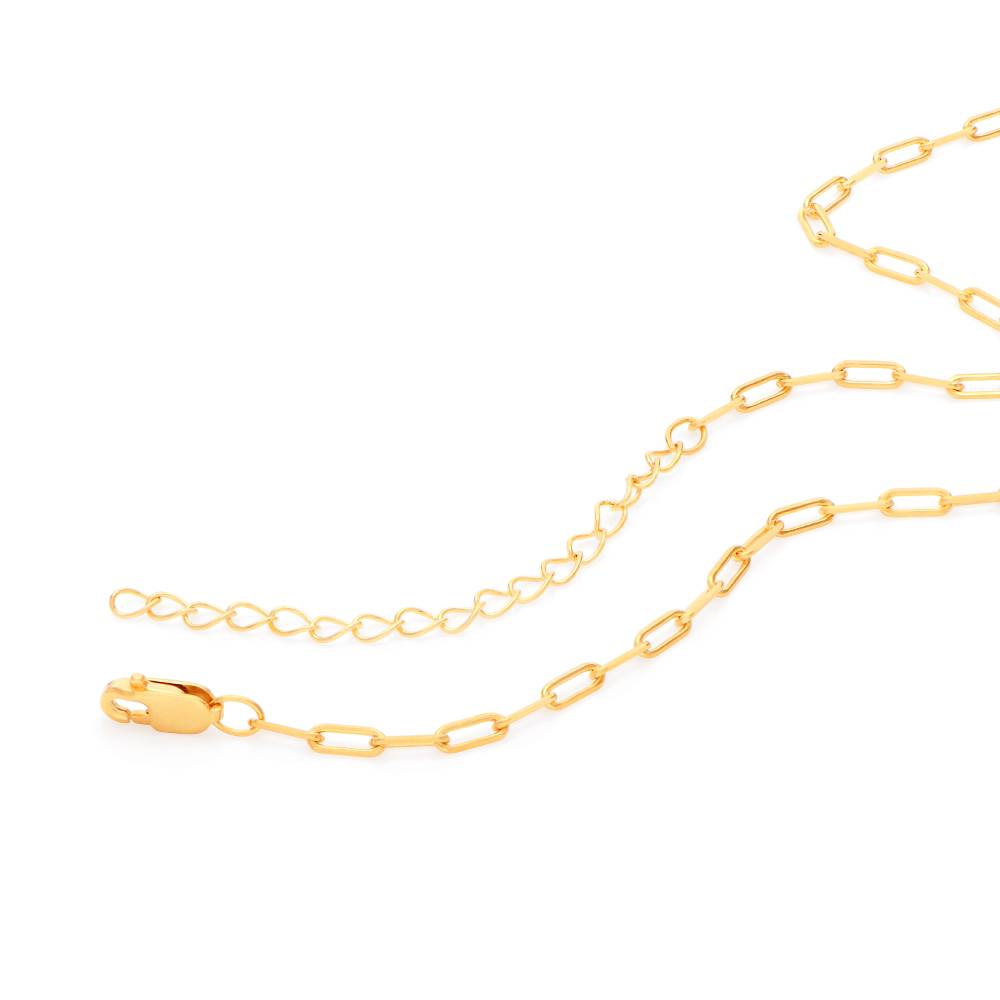 Spill the Tea Paperclip Initial Necklace in 18ct Gold Plating-2 product photo
