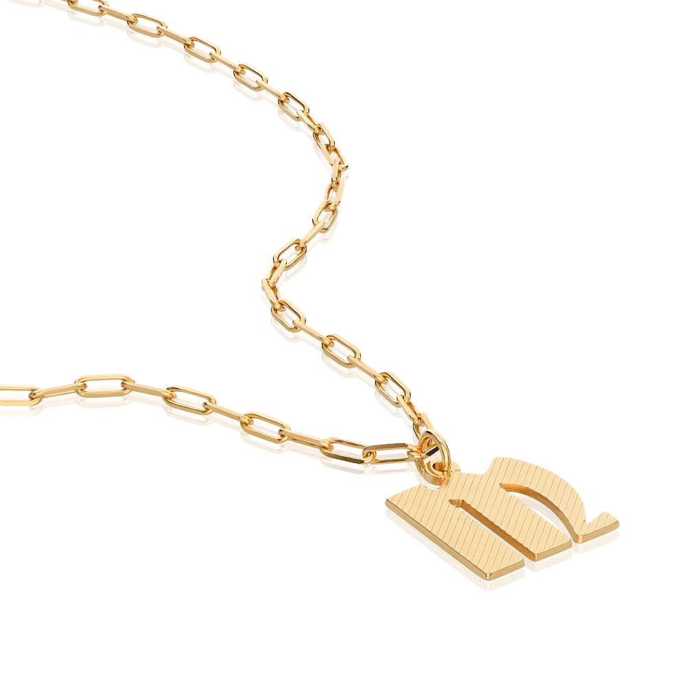 Spill the Tea Paperclip Initial Necklace in 18ct Gold Vermeil-2 product photo