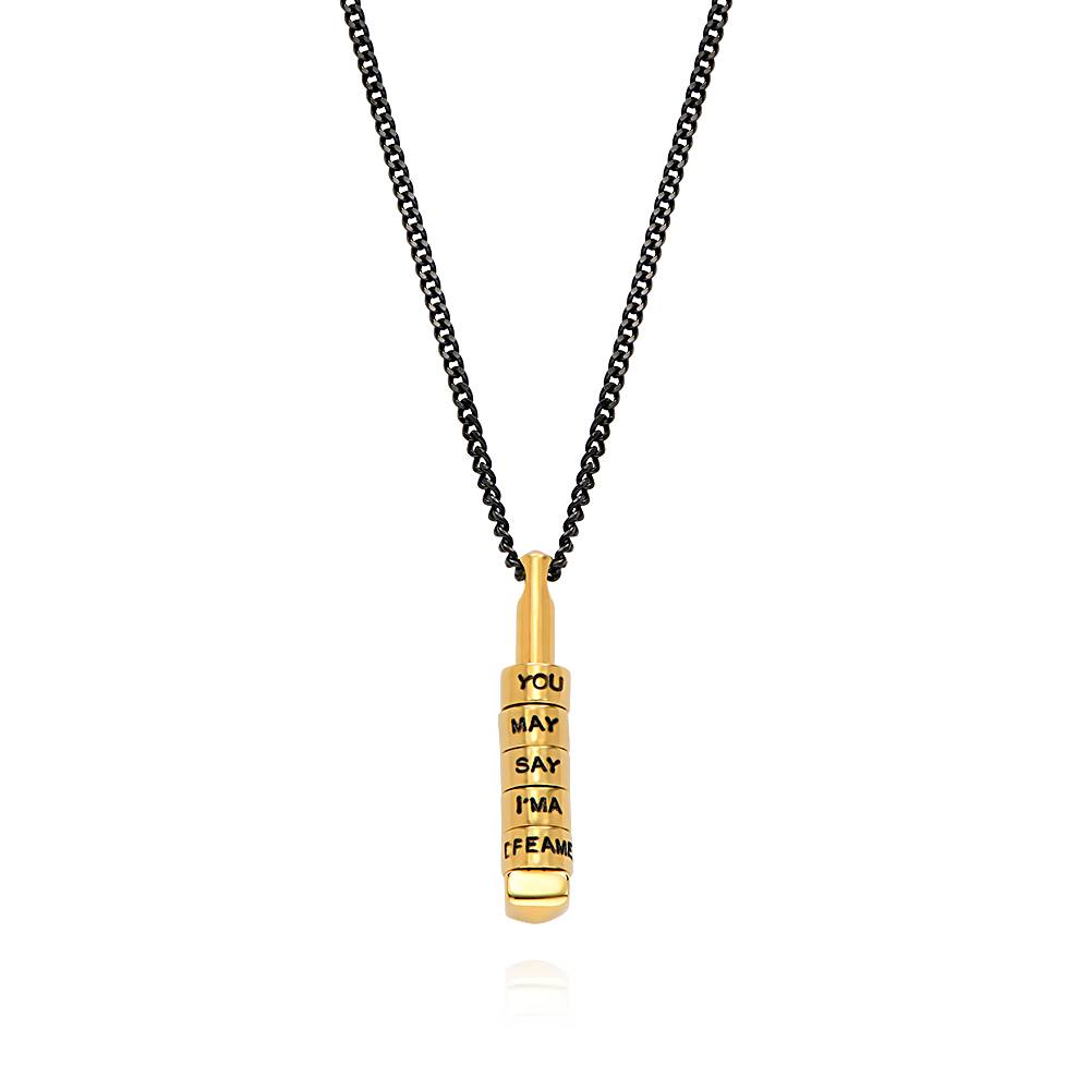 Stackable 3D Bar Necklace for Men in 18K Gold Vermeil-4 product photo