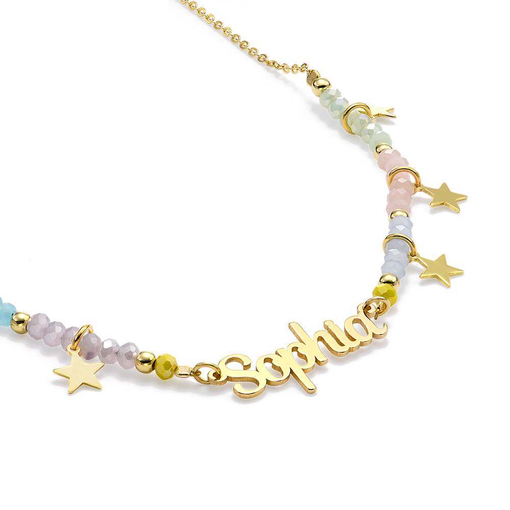 Superstar Girls Name Necklace in 18K Gold Plated Brass-5 product photo
