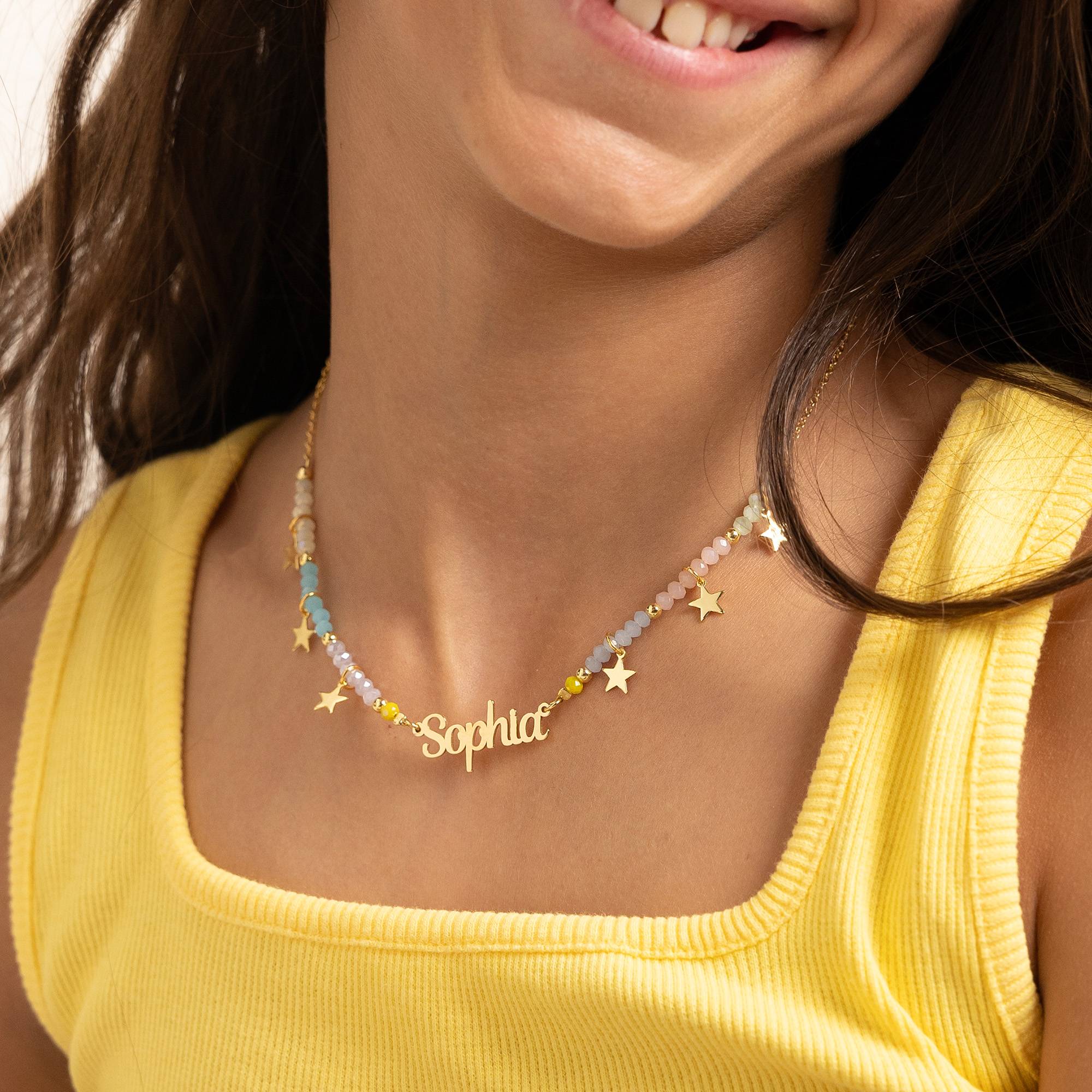 Superstar Girls Name Necklace in 18K Gold Plated Brass-6 product photo