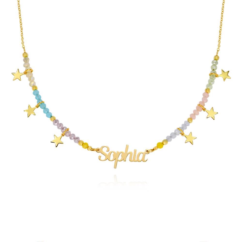 Superstar Girls Name Necklace in 18K Gold Plated Brass-1 product photo