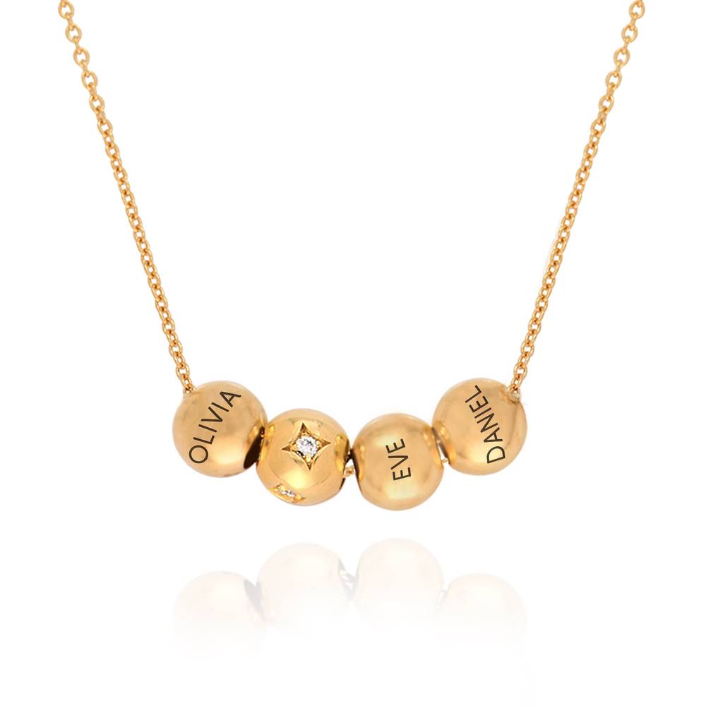 The Balance Bead Necklace 0.08CT Diamond in 18K Gold Vermeil product photo