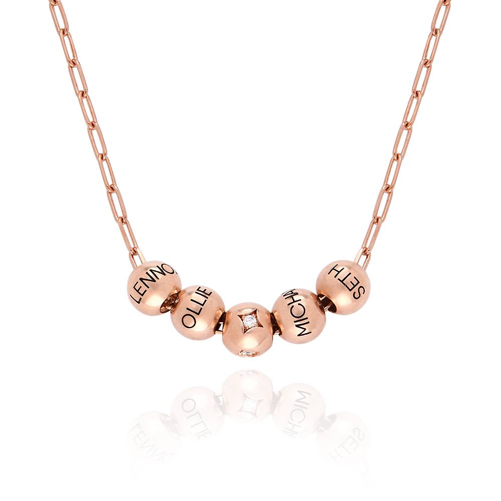 The Balance Necklace with Diamond Bead in 18K Rose Gold Plating product photo
