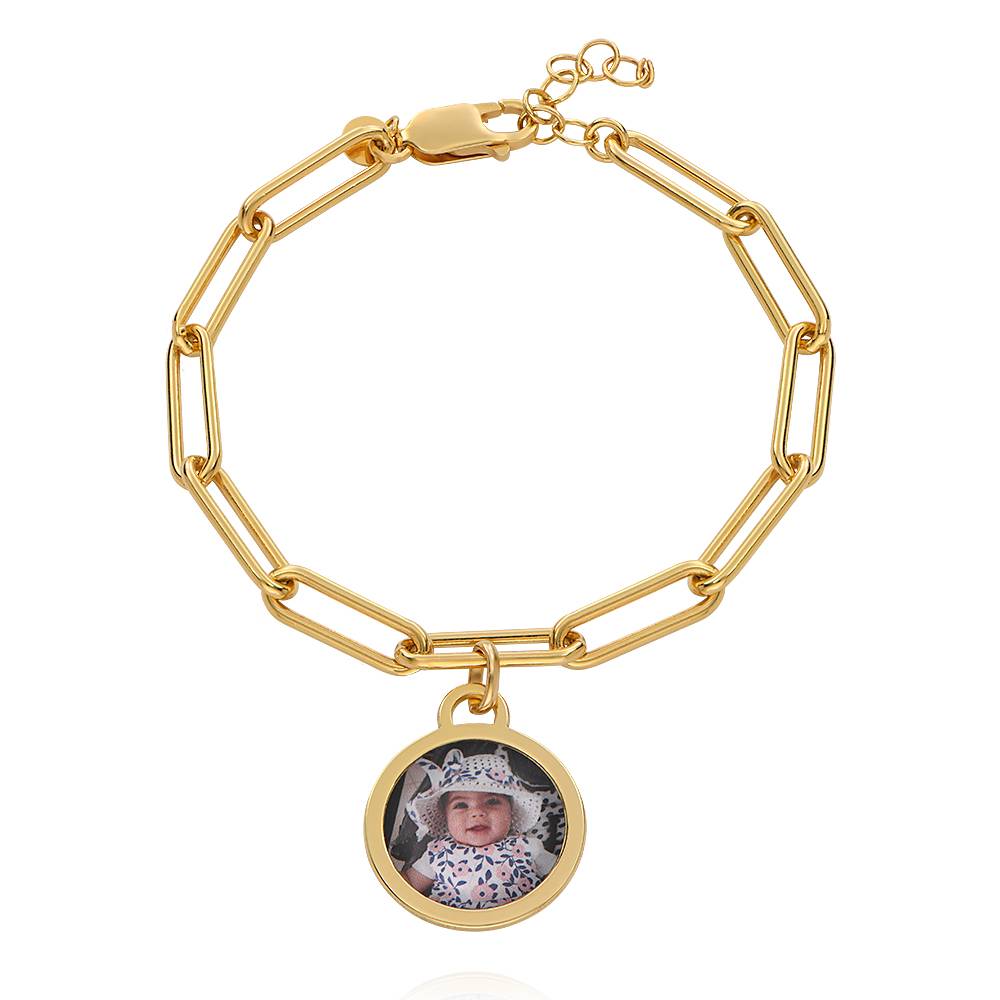 The Sweetest Photo Pendant Bracelet in 18k Gold Plating-6 product photo