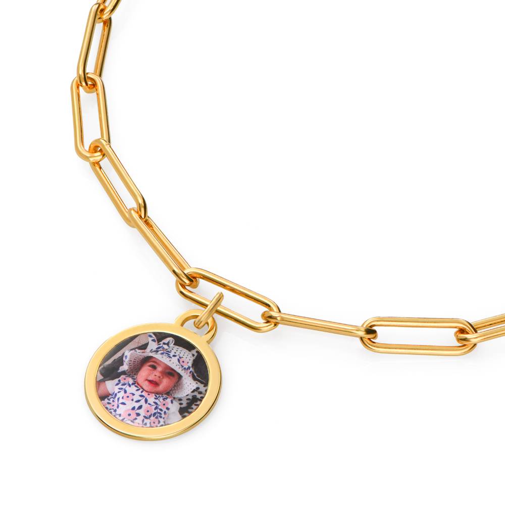 The Sweetest Photo Pendant Bracelet in 18k Gold Plating product photo