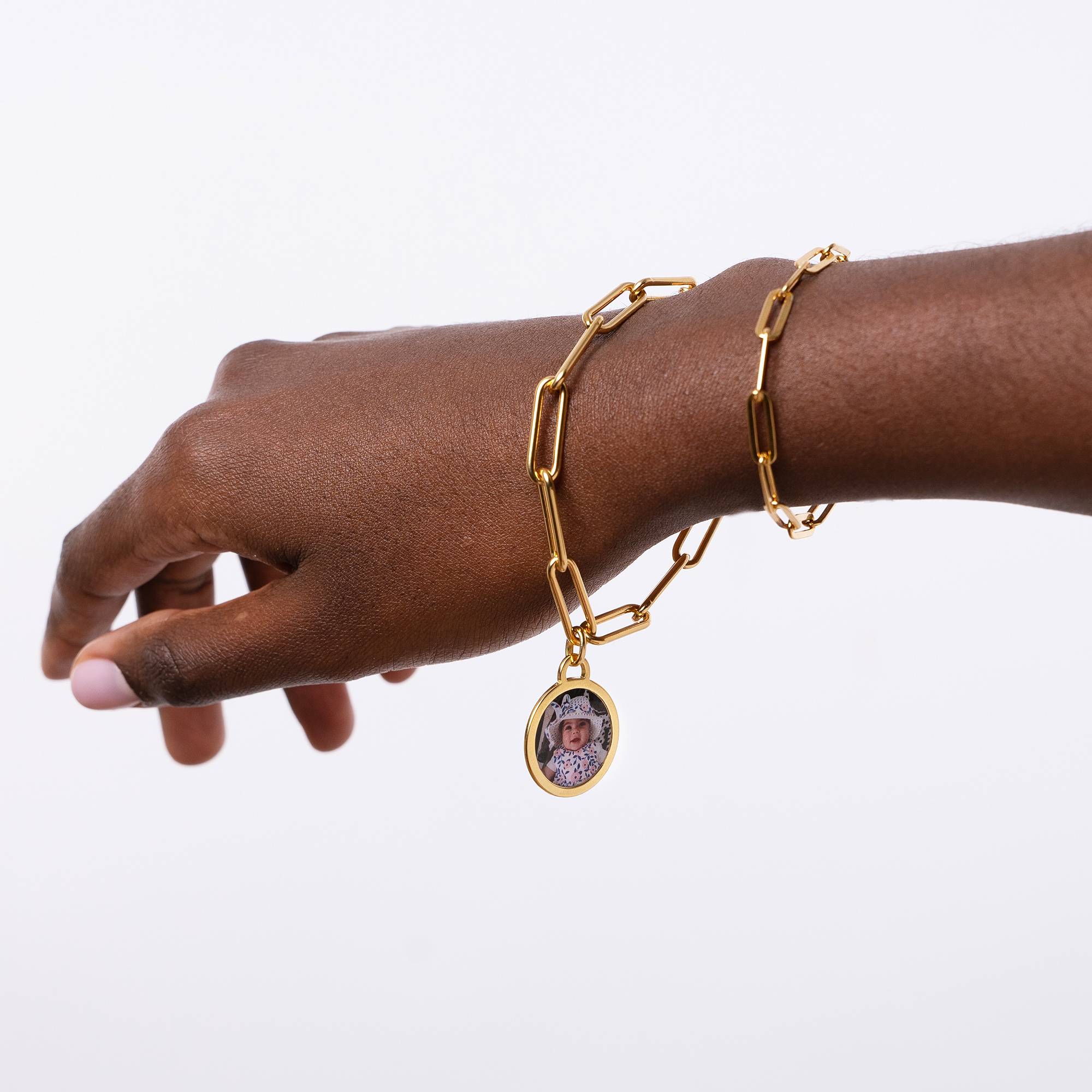 The Sweetest Photo Pendant Bracelet in 18k Gold Plating-1 product photo