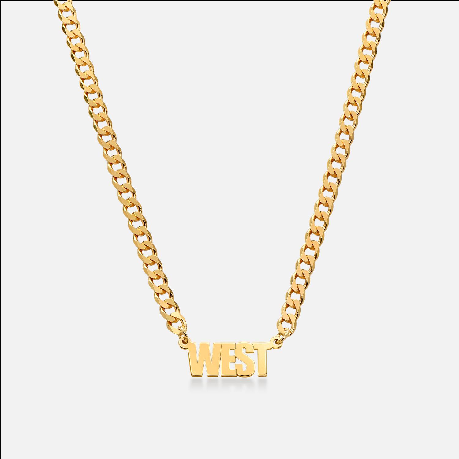 Thick Chain Name Necklace in 18k Gold Plating-6 product photo