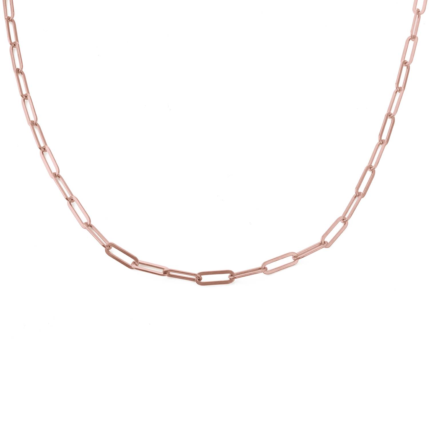 Thin Link Chain Necklace in 18ct Rose Gold Plating-1 product photo
