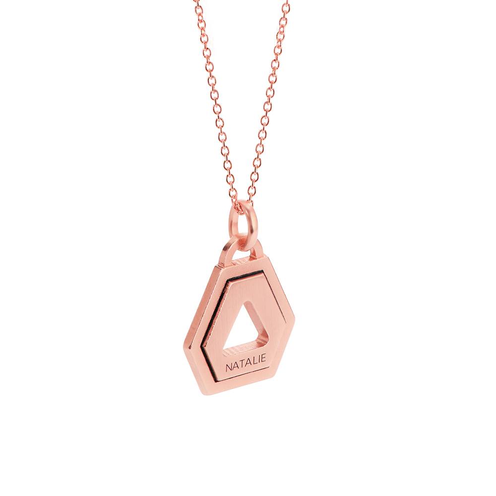 Triangle Name Necklace Made With AI in 18K Rose Gold Plating product photo
