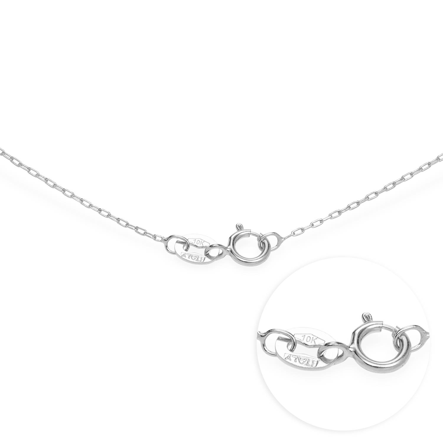 Two Hearts Forever One Necklace - 10k White Gold-2 product photo