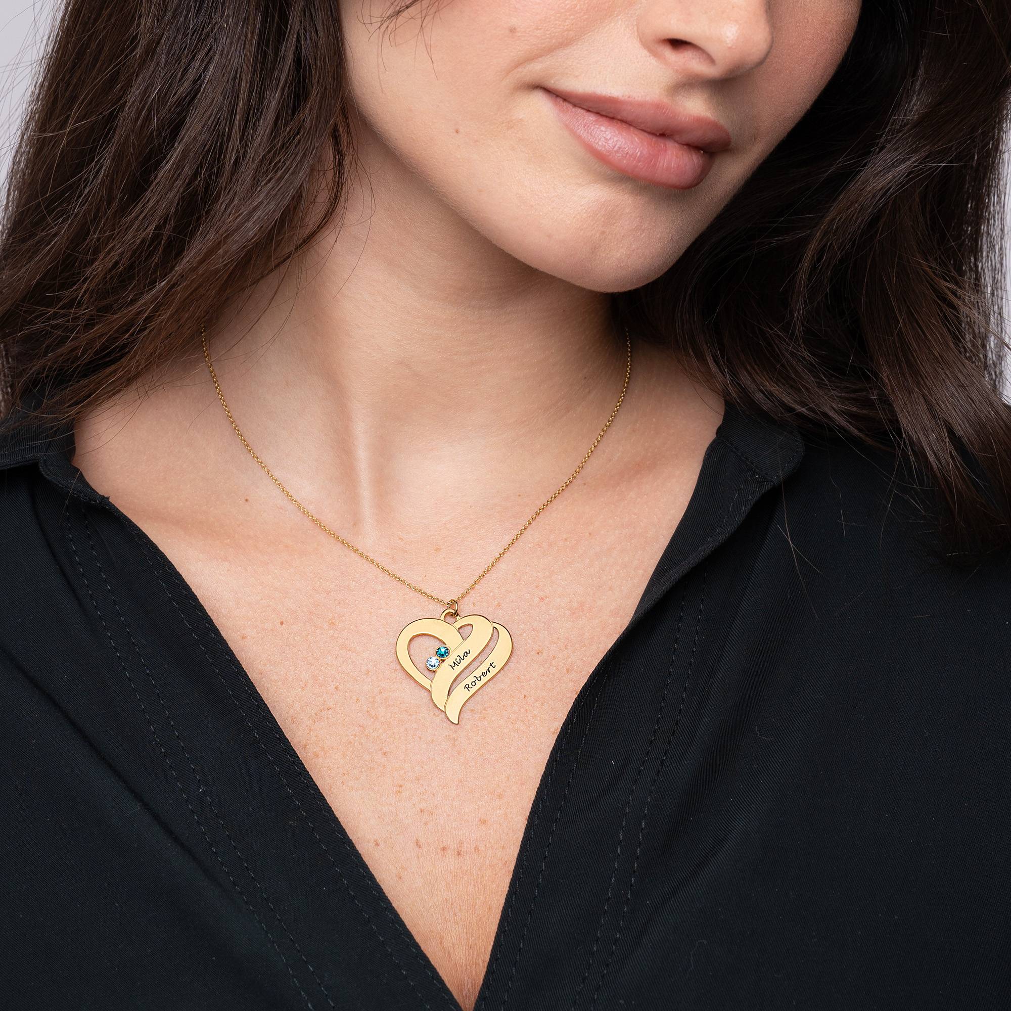 Two Hearts Forever One Necklace - 18k Gold Plated-6 product photo
