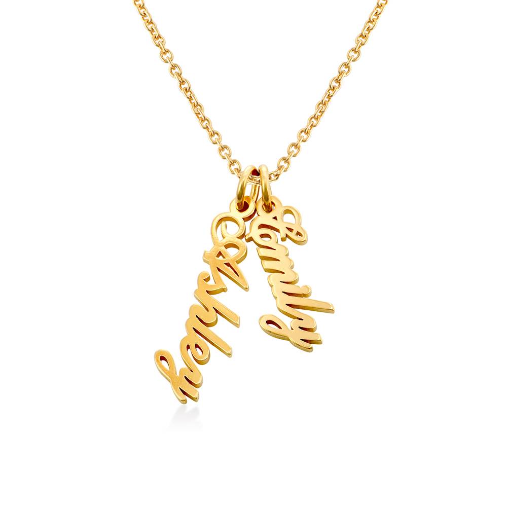Vertical Name Necklace in 14K Yellow Gold-2 product photo