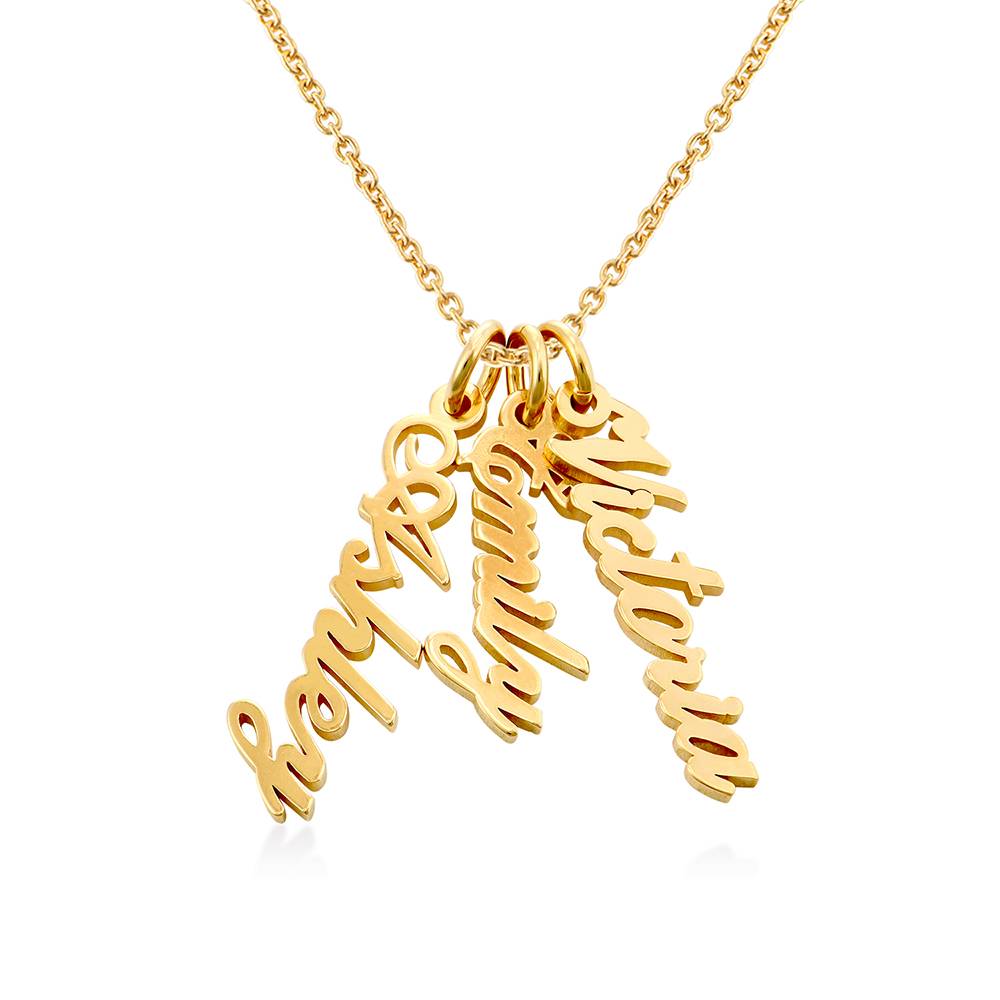 Vertical Name Necklace in 14K Yellow Gold-4 product photo