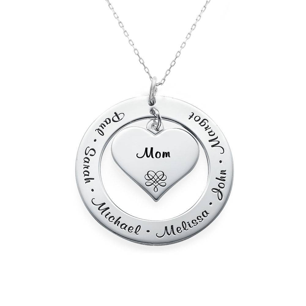 10K White Gold Grandmother / Mother Necklace-3 product photo