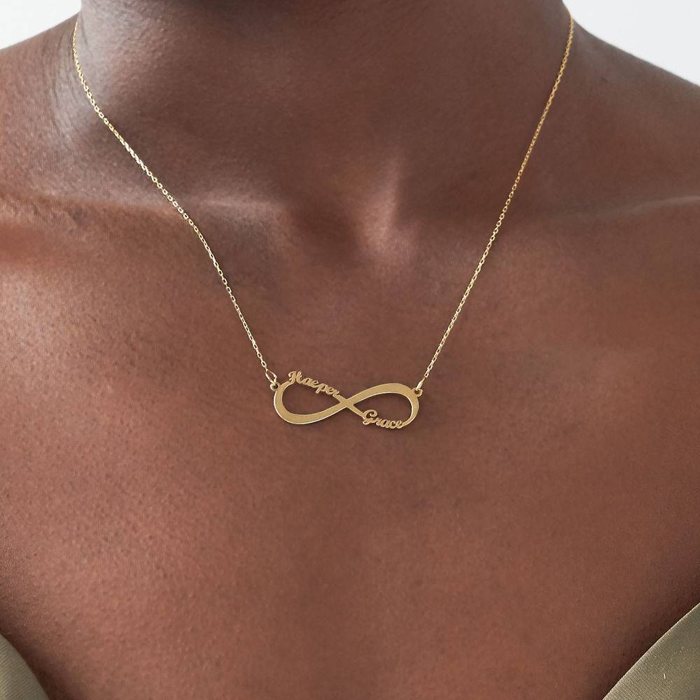10K Yellow Gold Infinity Name Necklace-5 product photo