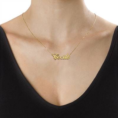 14k Gold and Diamond Name Necklace-2 product photo