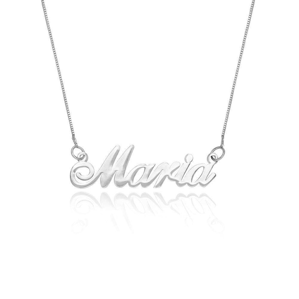 14k White Gold Carrie-Style Name Necklace-2 product photo