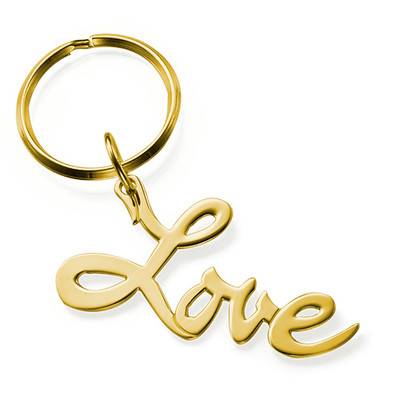 18K Gold Plated Love Keychain-1 product photo