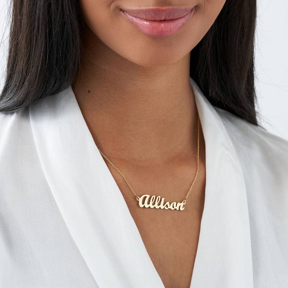 18k Gold Plated Script Name Necklace-2 product photo