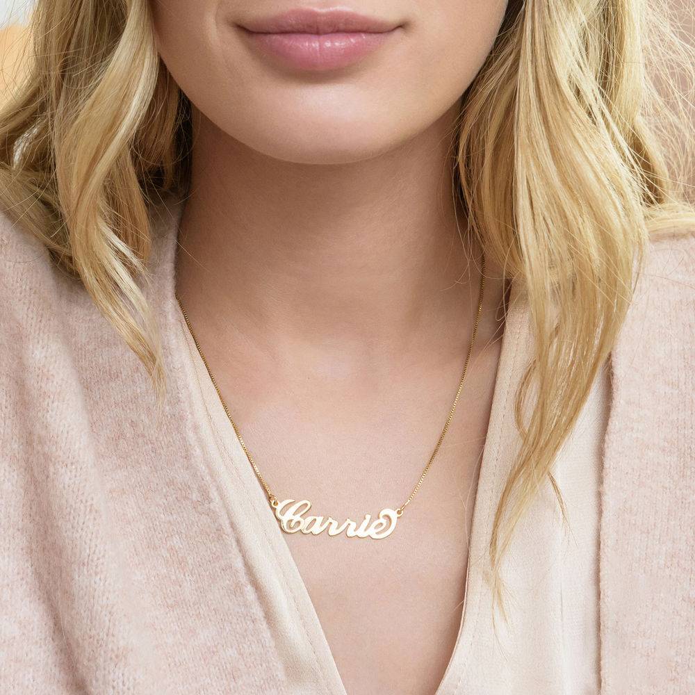 18k Gold-Plated Sterling Silver Carrie-Style Name Necklace-2 product photo