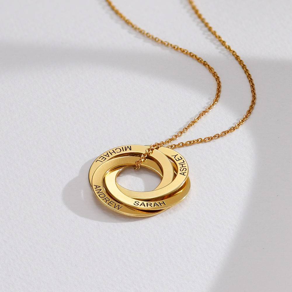 4 Russian Rings Necklace in Gold Plating-4 product photo