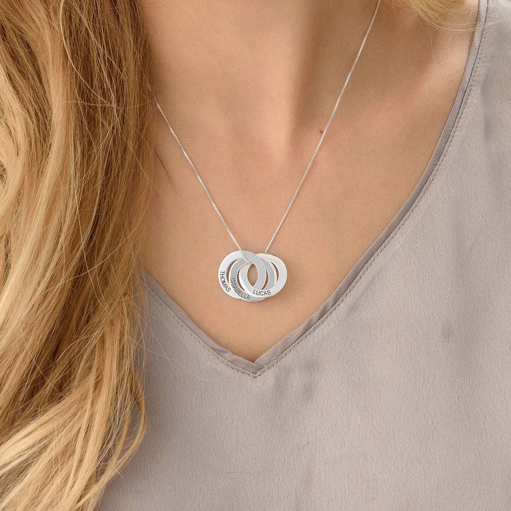 Premium Silver Russian Ring Necklace with Engraving product photo