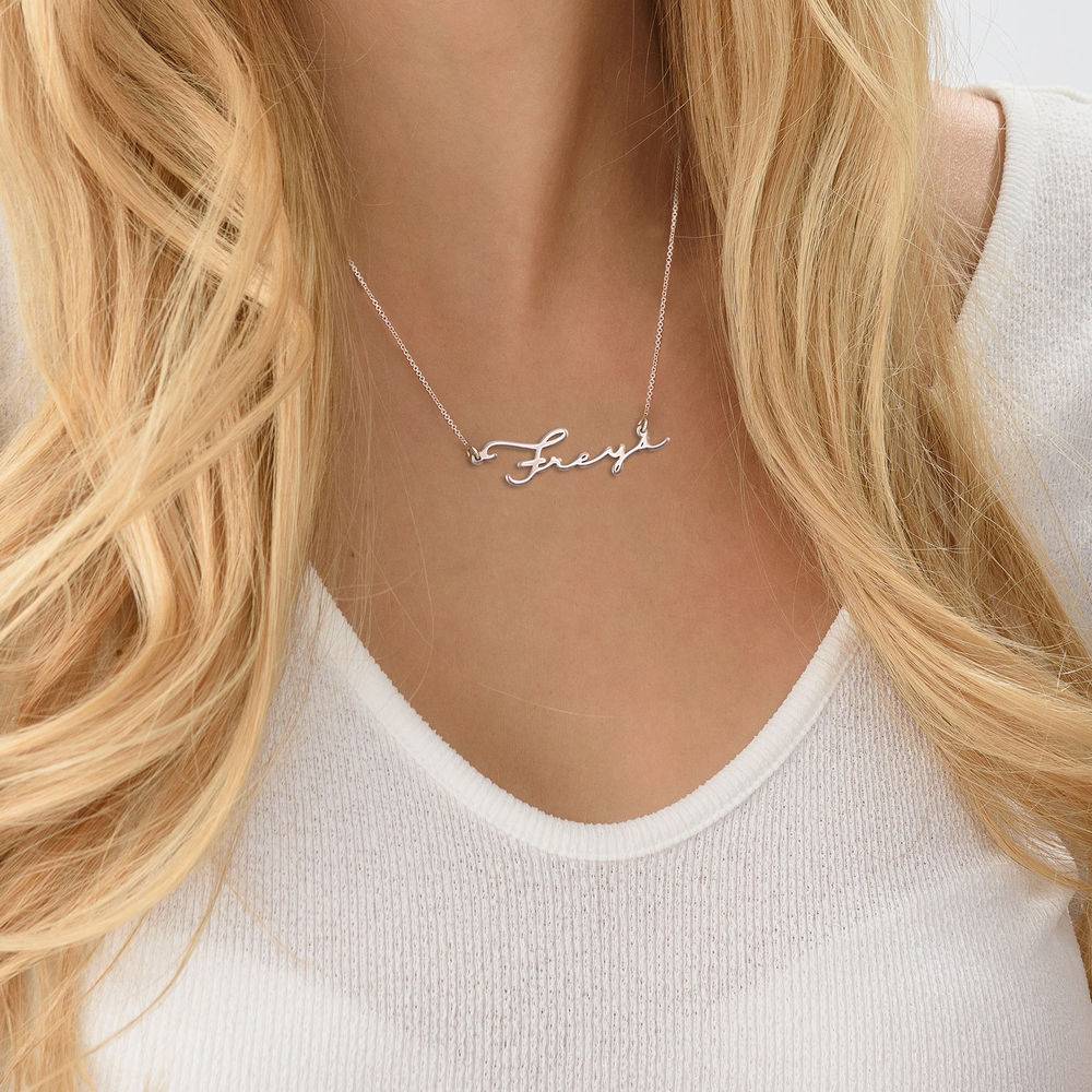 Premium Silver Signature Style Name Necklace product photo