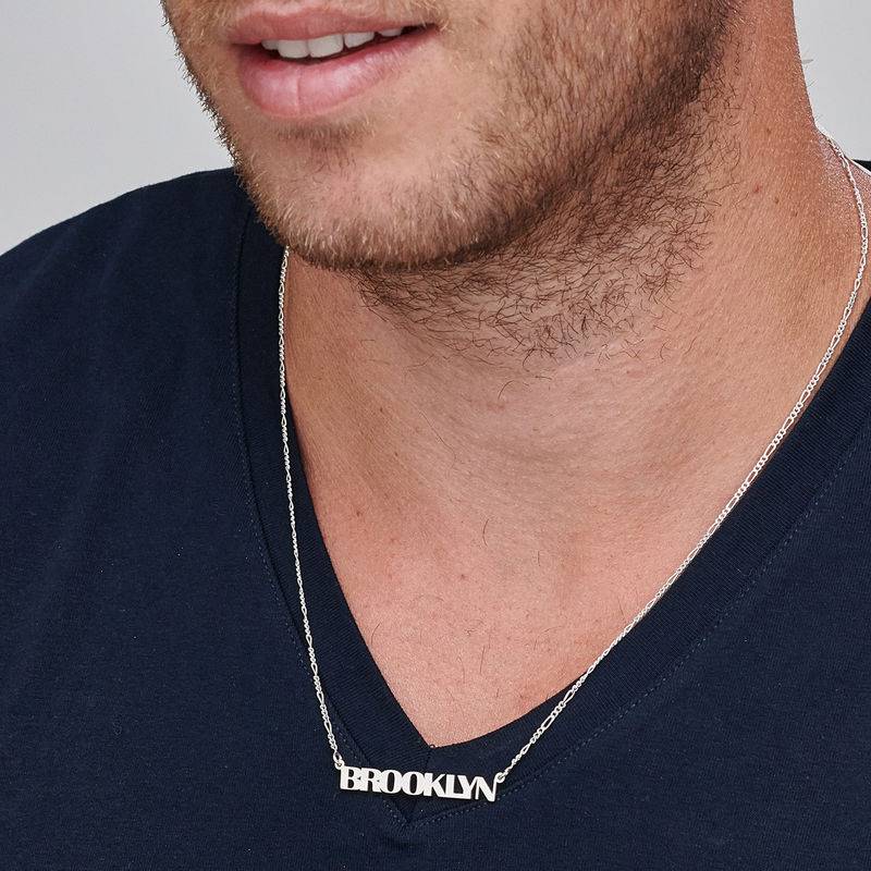 All Capital Name Necklace in Sterling Silver product photo