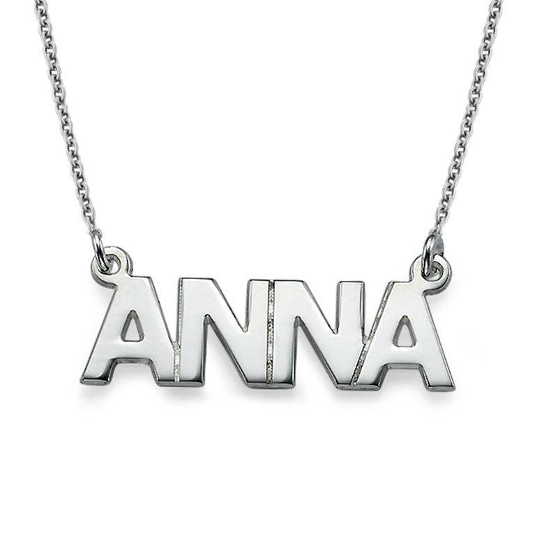 New Sterling Silver All Capitals Name Necklace-1 product photo