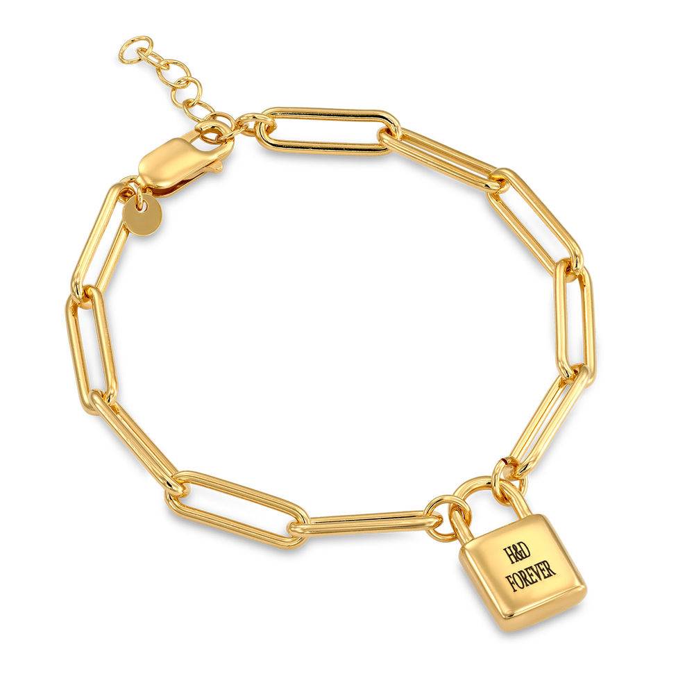 Allie Padlock Link Bracelet in Gold Plating-1 product photo