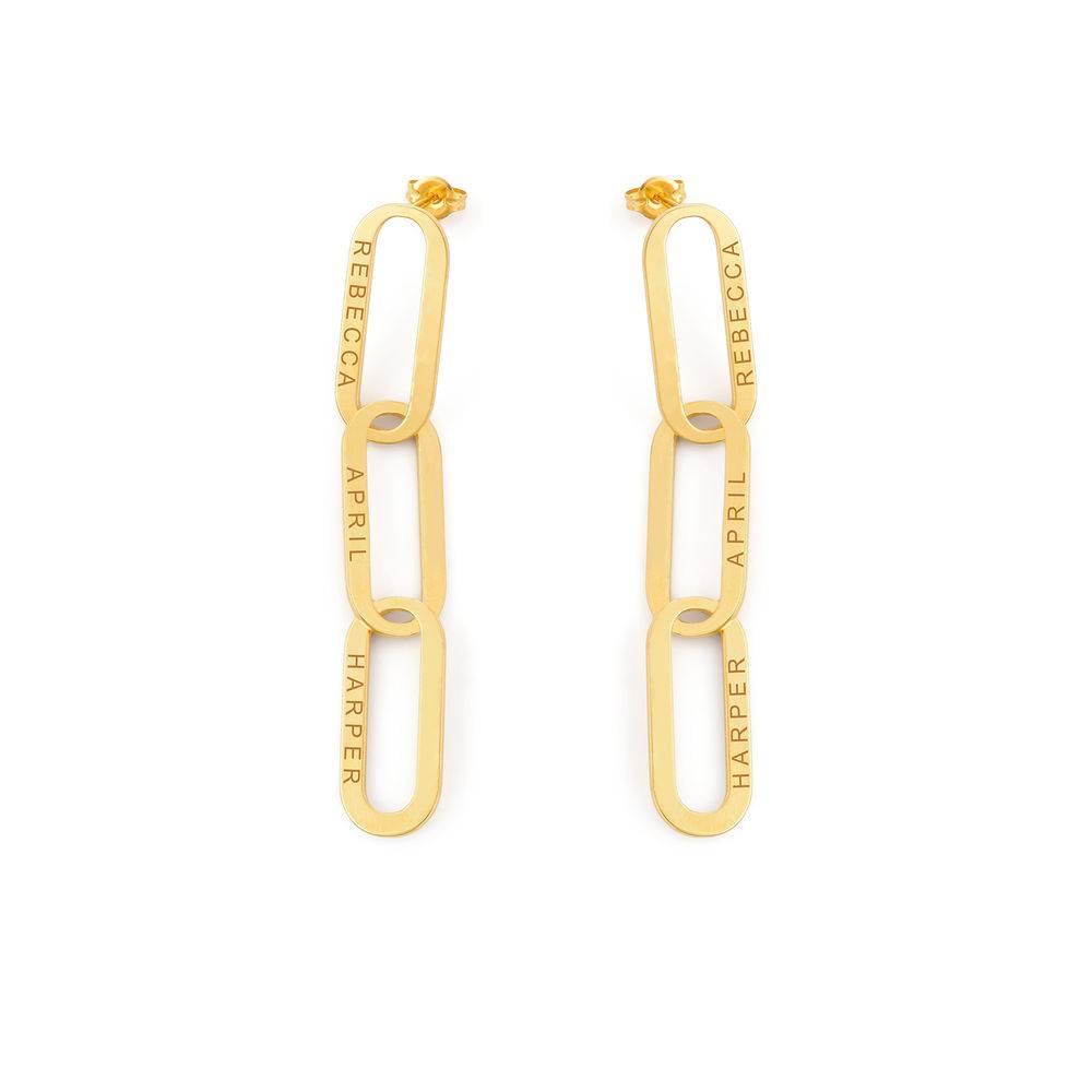 Aria Link Chain Earrings in Vermeil product photo