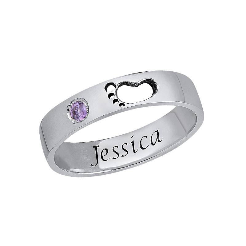 Baby Feet Ring with Inner Engraving-2 product photo