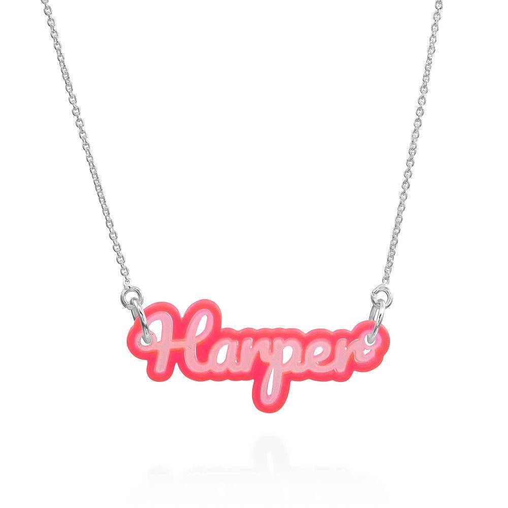 Retro Acrylic Name Necklace-6 product photo