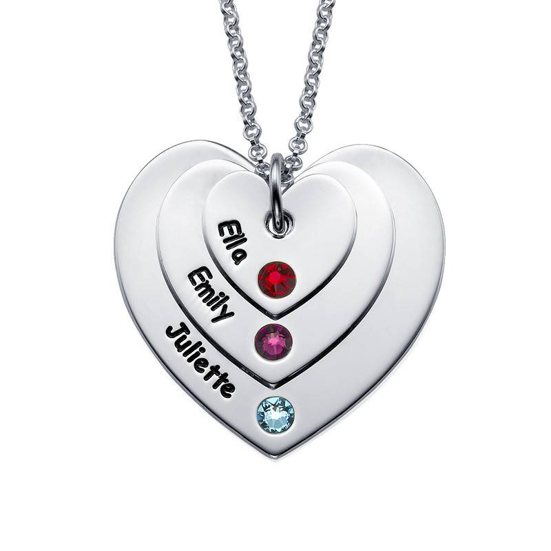 Birthstone Heart Necklace for Moms-1 product photo