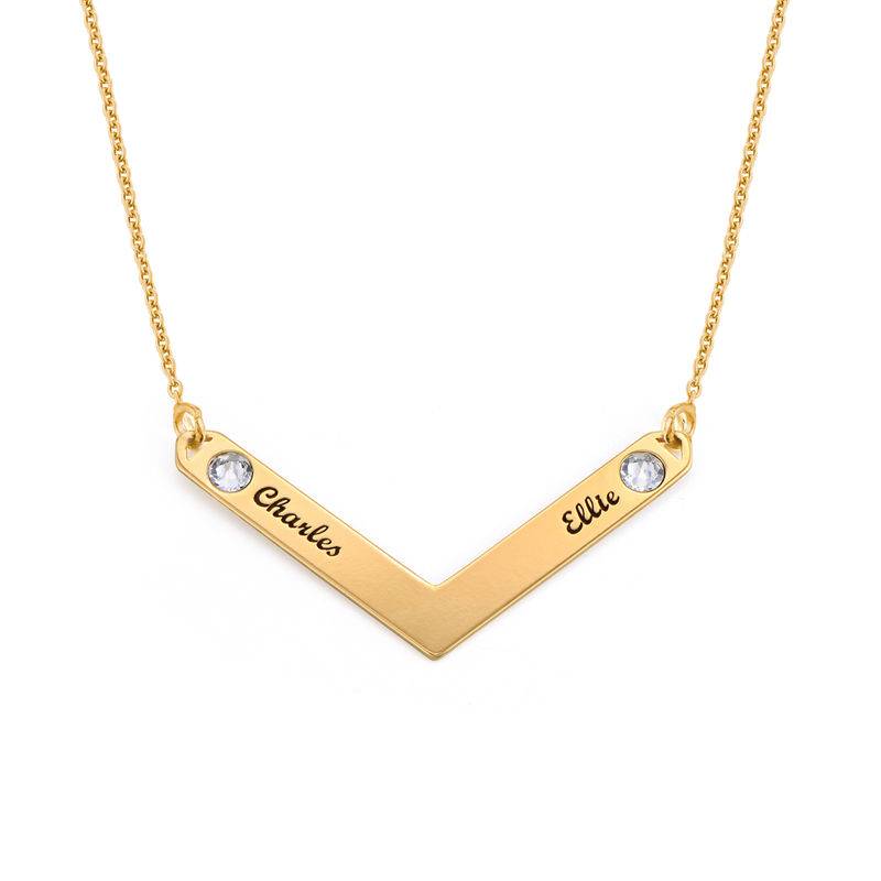 Birthstone Personalized Family Necklace in Gold Plating-1 product photo