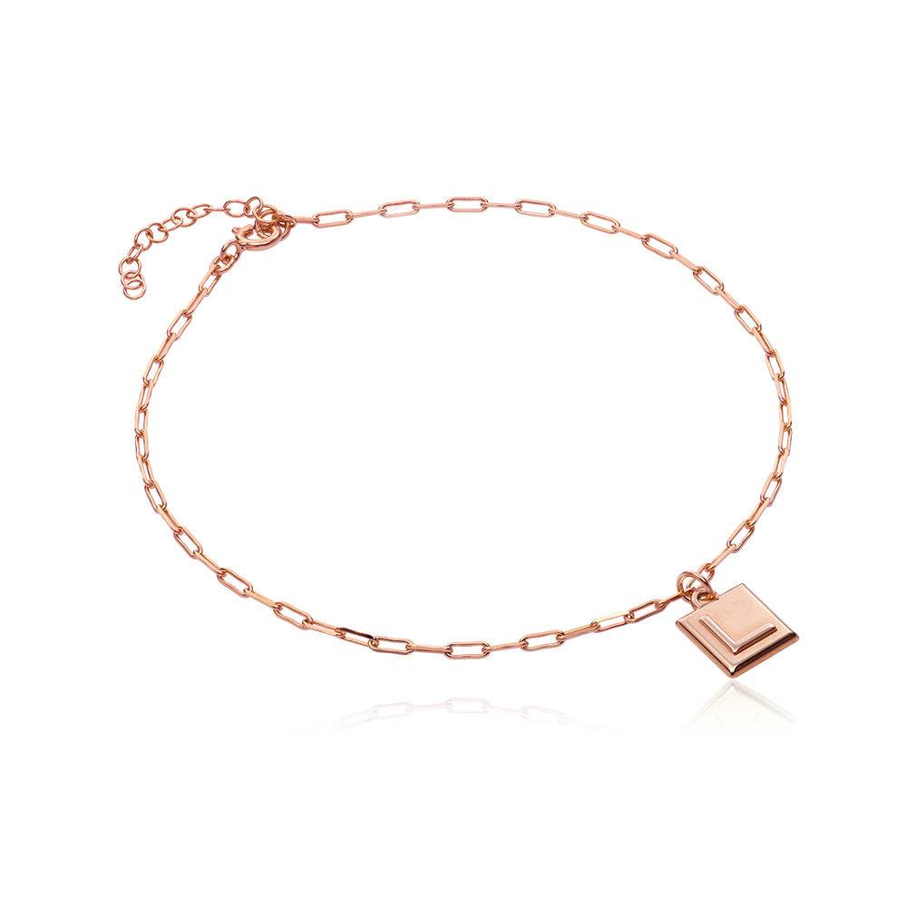 Block Anklet in 18k Rose Gold Vermeil-2 product photo