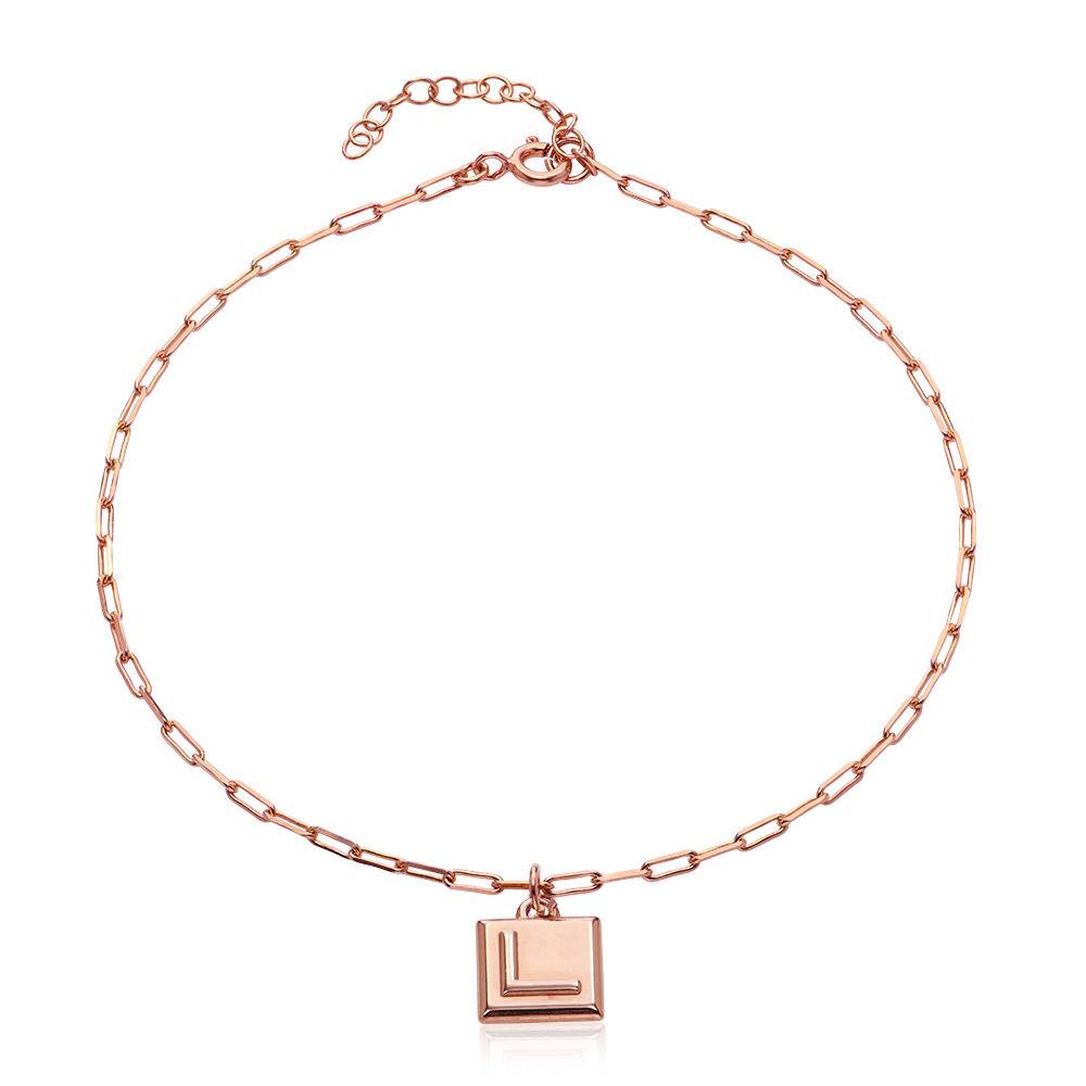 Block Anklet in 18k Rose Gold Vermeil-1 product photo