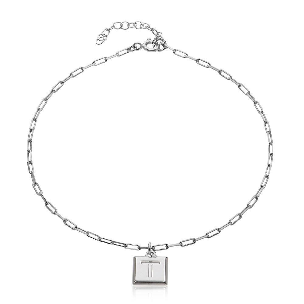 Block Anklet in Sterling Silver product photo