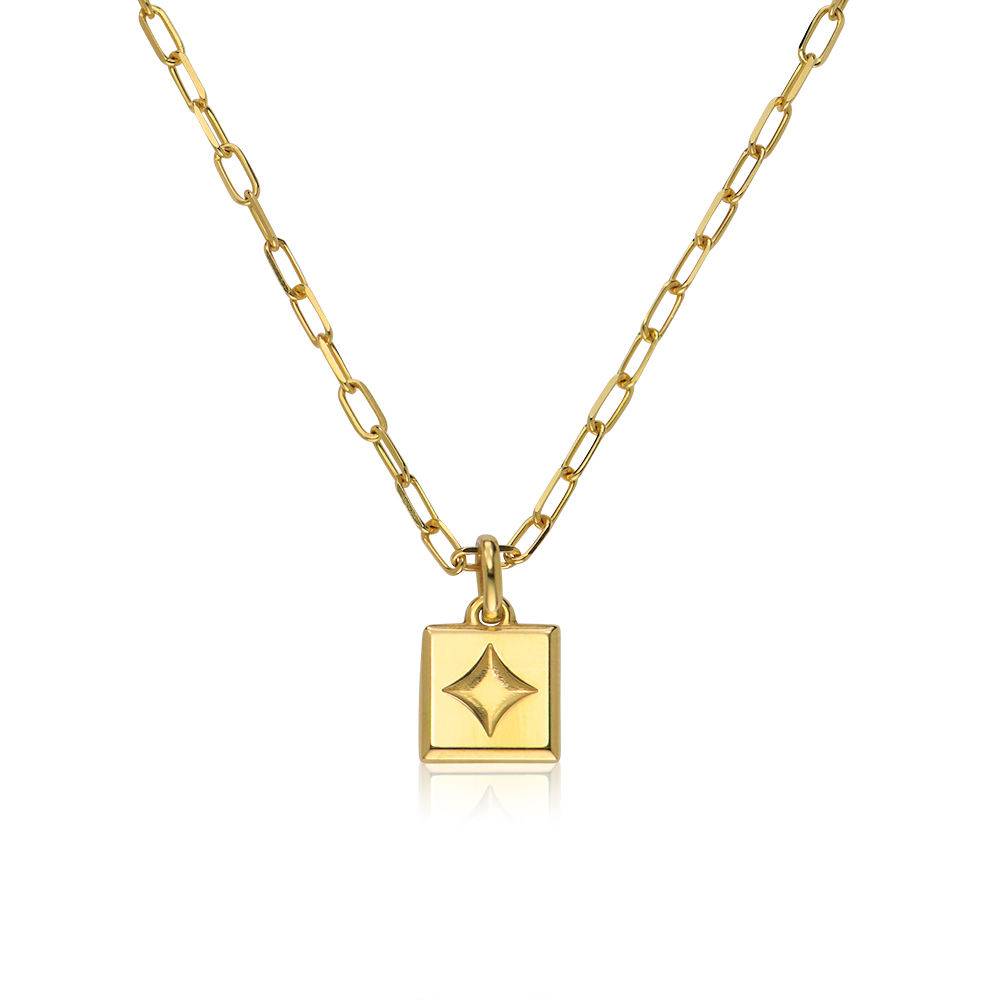 Block Necklace in 18k Gold Vermeil-2 product photo
