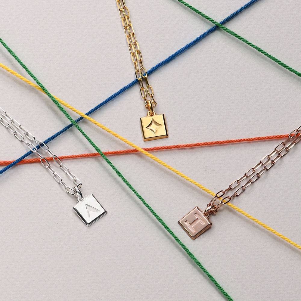 Block Necklace in 18k Gold Vermeil-4 product photo