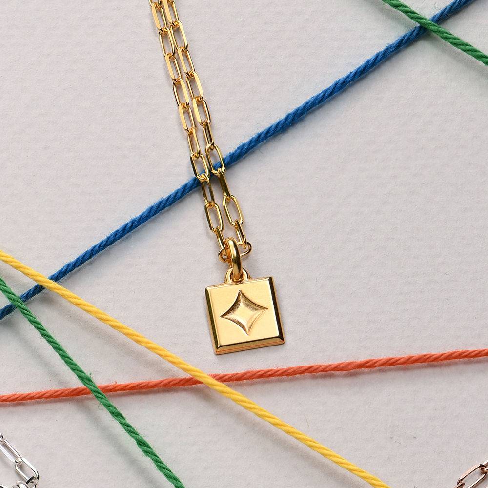 Block Necklace in 18k Gold Vermeil-3 product photo