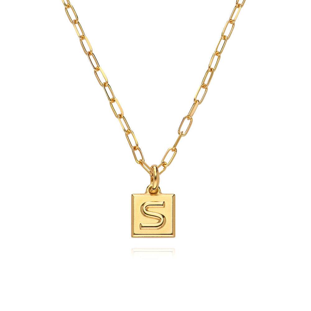 Block Necklace in 18k Gold Vermeil-1 product photo