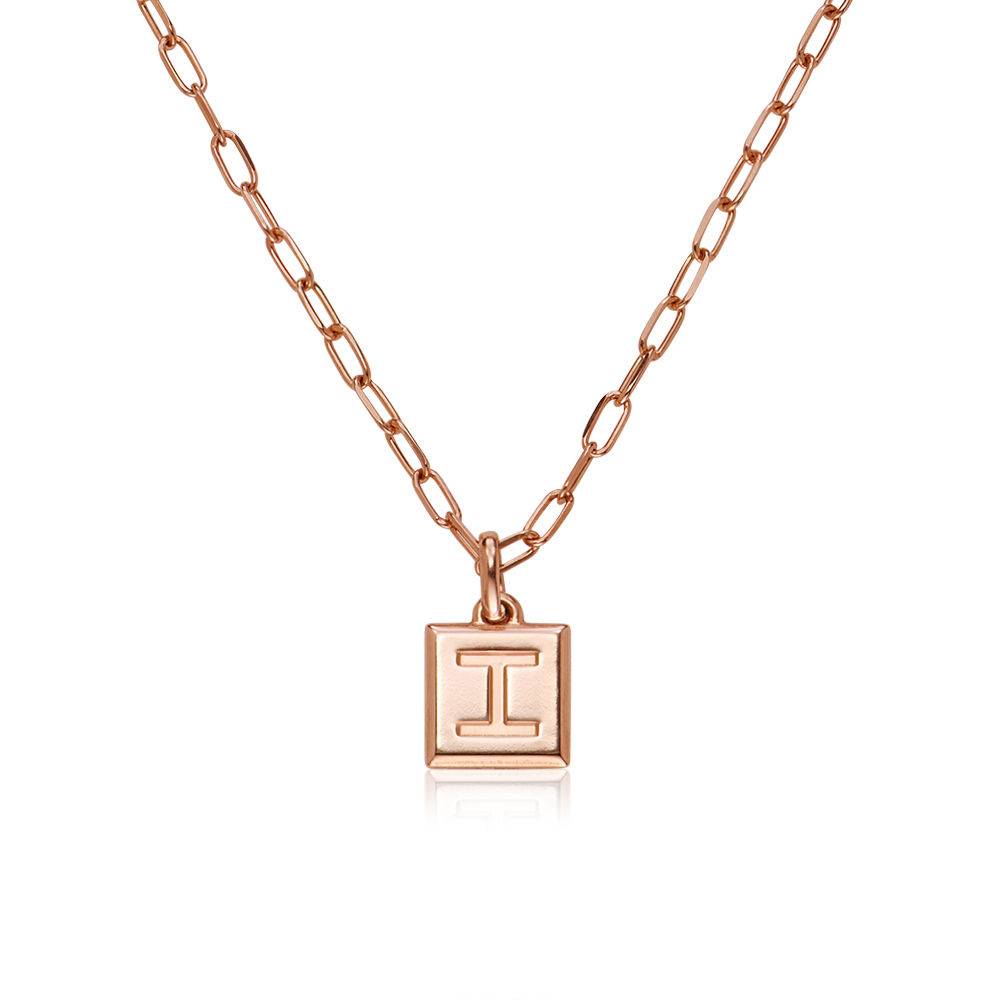 Block Necklace in 18k Rose Gold Vermeil product photo