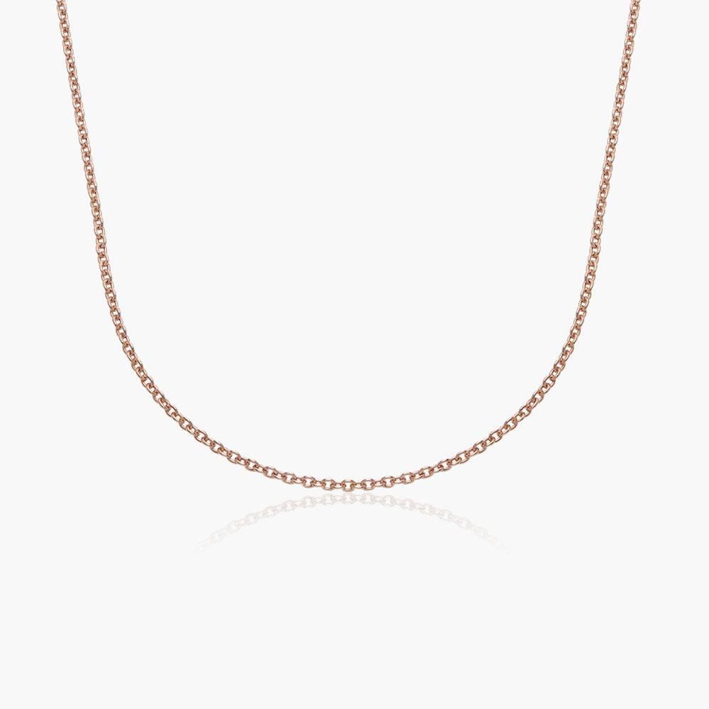 Cable Chain Necklace in -Rose Gold Plating-3 product photo