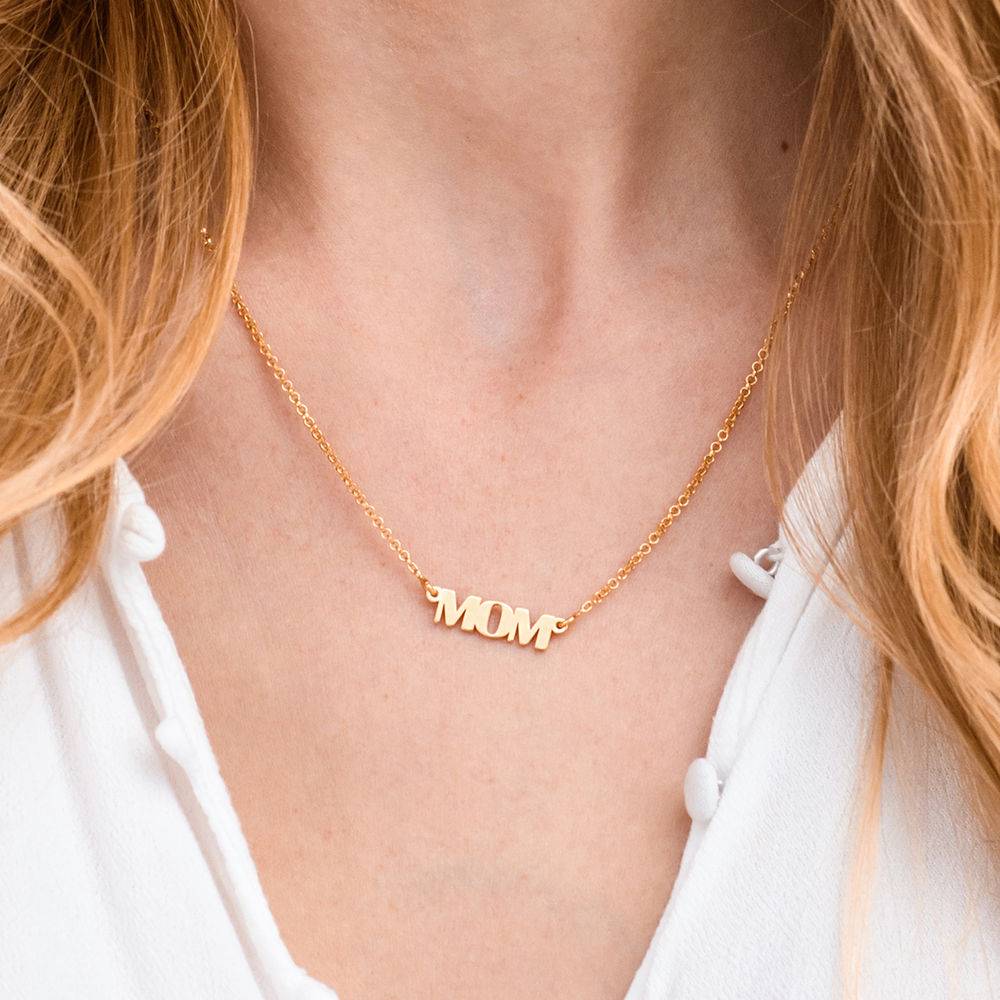 Capital Letters MOM Necklace in Gold Plating-3 product photo