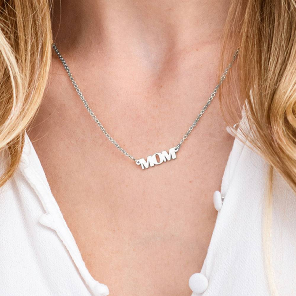 Capital Letters MOM Necklace in Sterling Silver-3 product photo